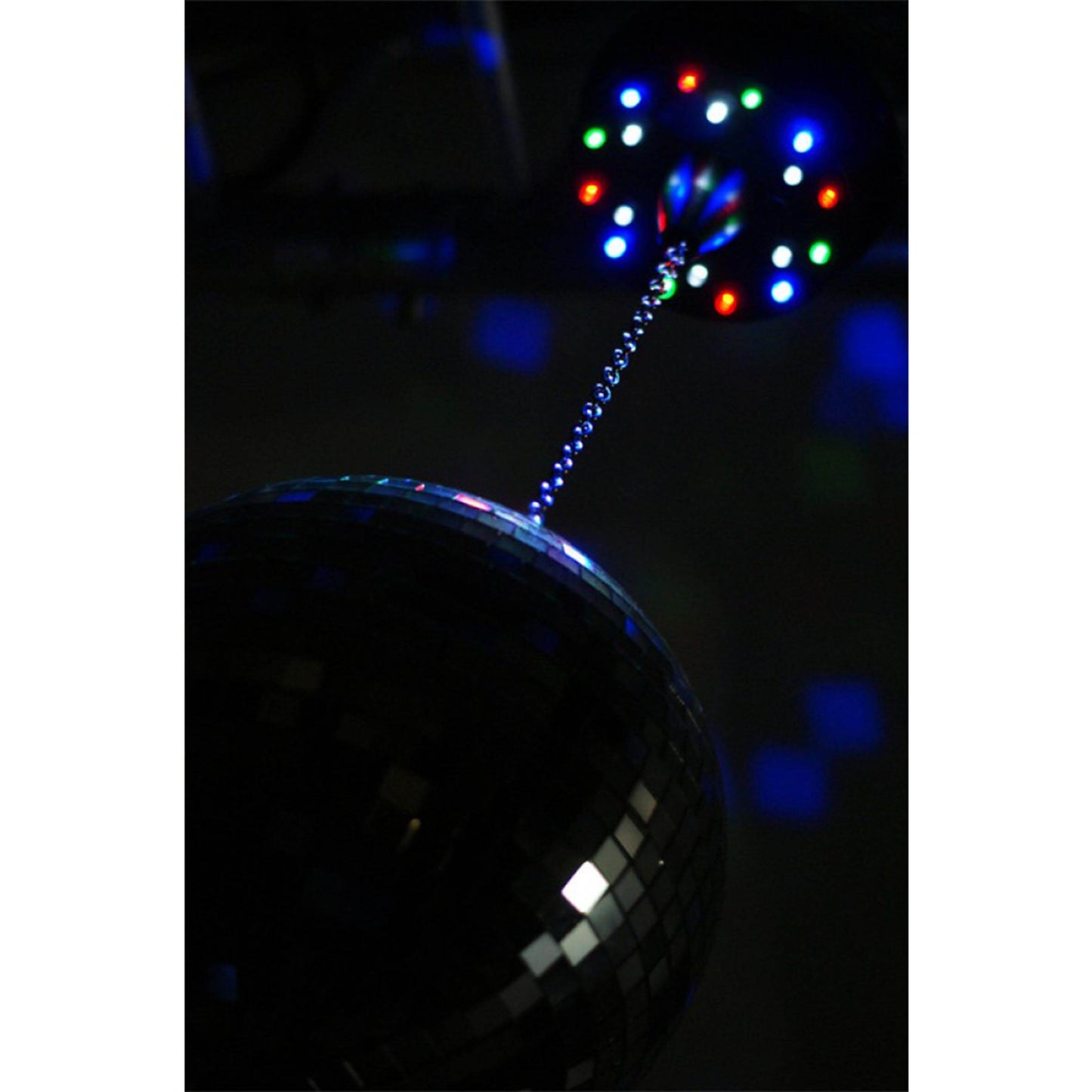 Image of the BEAMZ MBW18LED Battery Operated LED Mirrorball Motor featuring 18 colorful LEDs.
