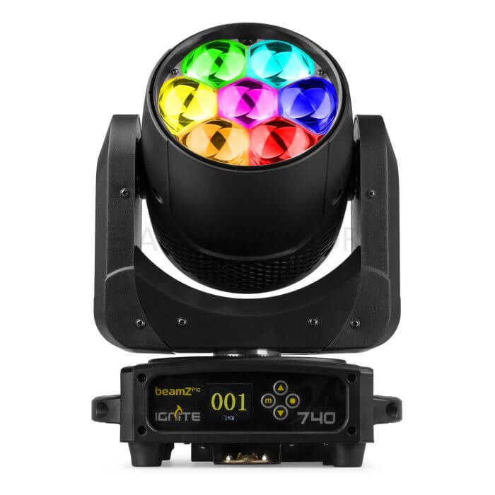 Image of Beamz IGNITE740 7x40W LED Wash Moving Head with Zoom
