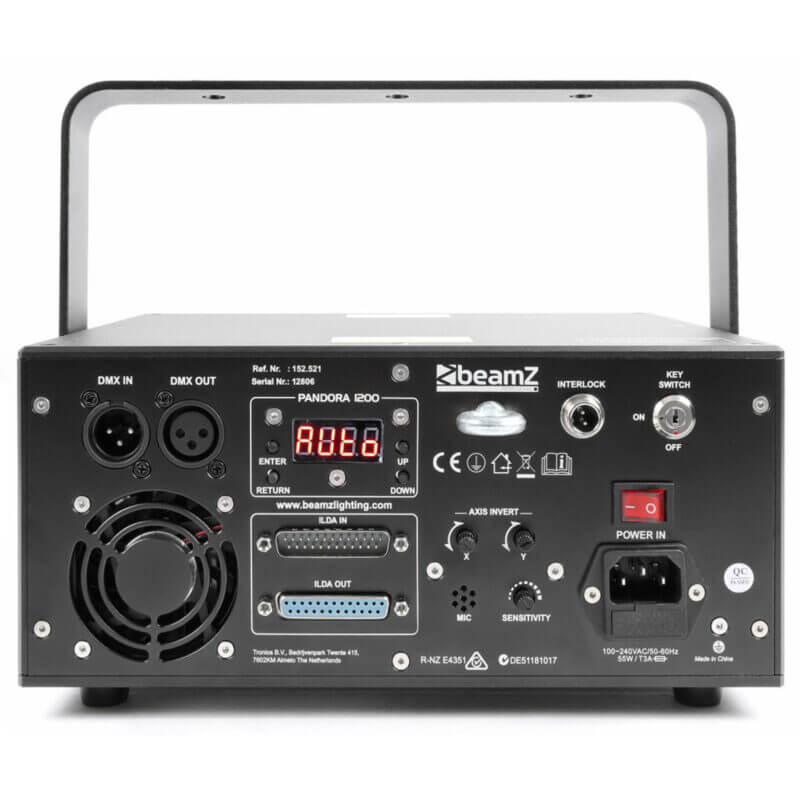 Beamz Pro PANDORA 1200 RGB TLL Animation Laser, 25kpps image