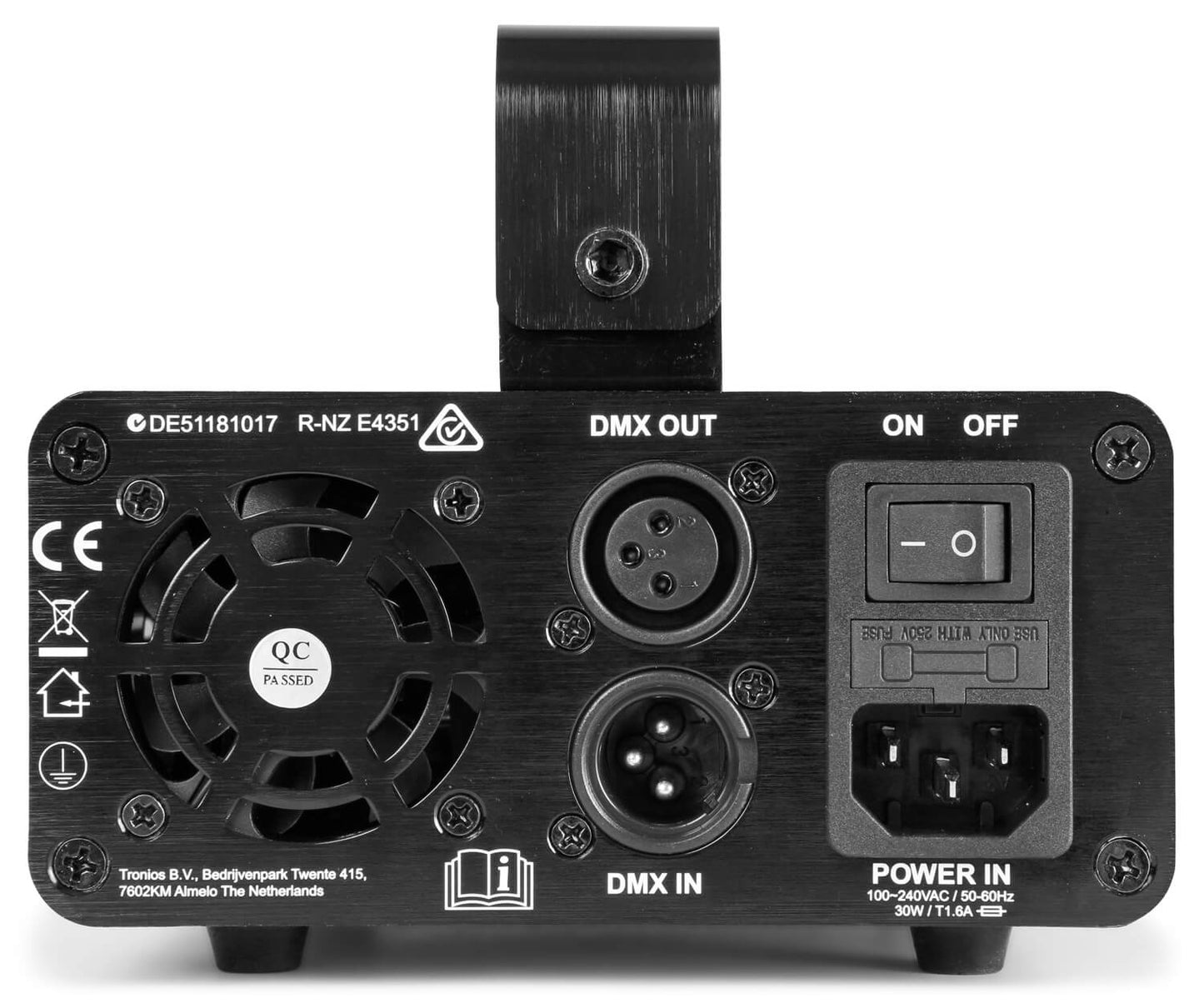 Beamz SURTUR II Double RG Gobo Laser with DMX, IRC and 3W Blue LED - Back View