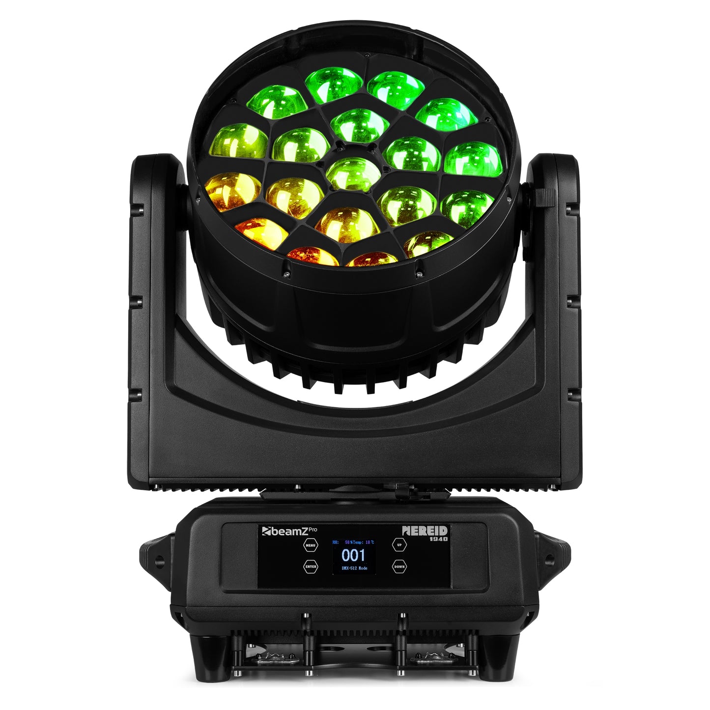 Beamz Nereid1940 LED Moving Head Zoom Light with 19x 40