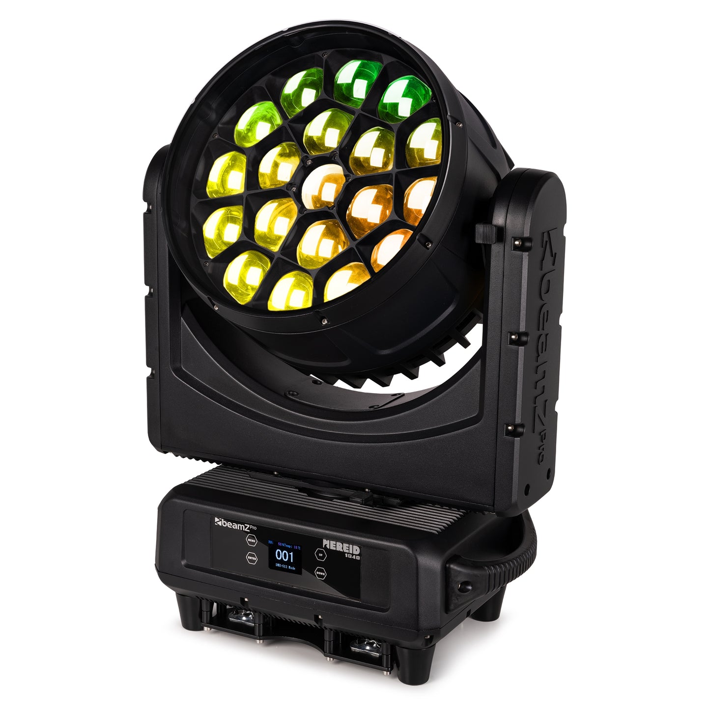 Beamz Nereid1940 LED Moving Head Zoom Light with 19x 40