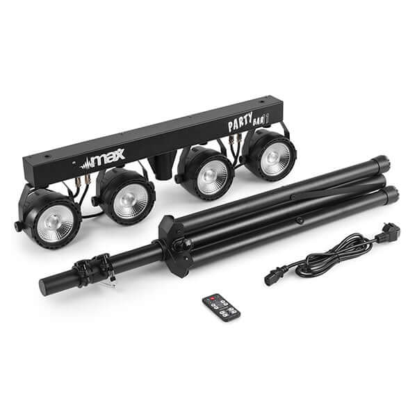 Beamz PARTYBAR11 Set with 4 COB PARs, 20W Each - Angle 1-10