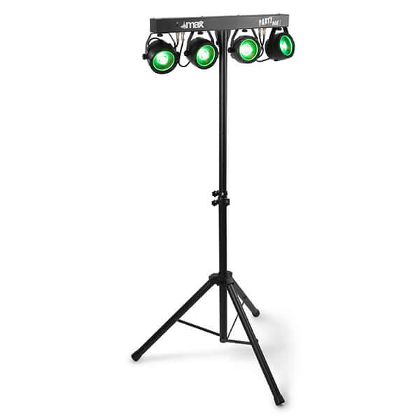 Beamz PARTYBAR11 Set with 4 COB PARs, 20W Each - Front view
