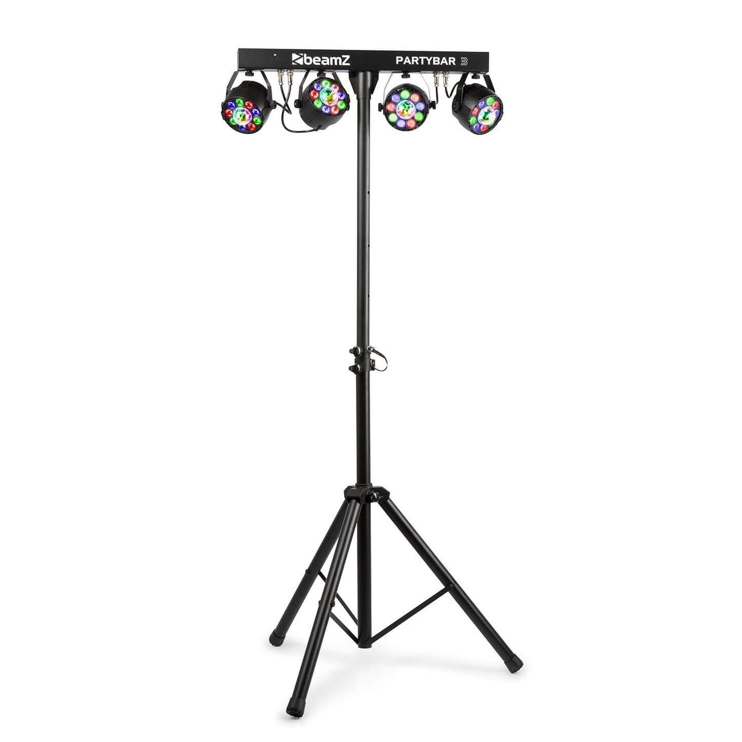 Beamz PARTYBAR3 Set with 4 PARs (9x1W RGBW) and 4 Magic Balls image