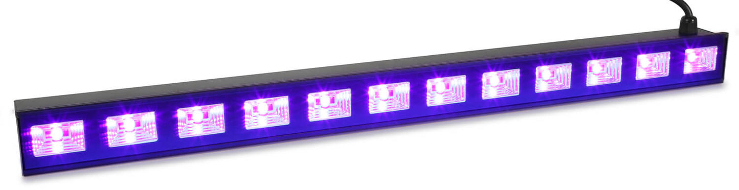 Beamz BUV123 12x3W LED UV Bar product image showing side view