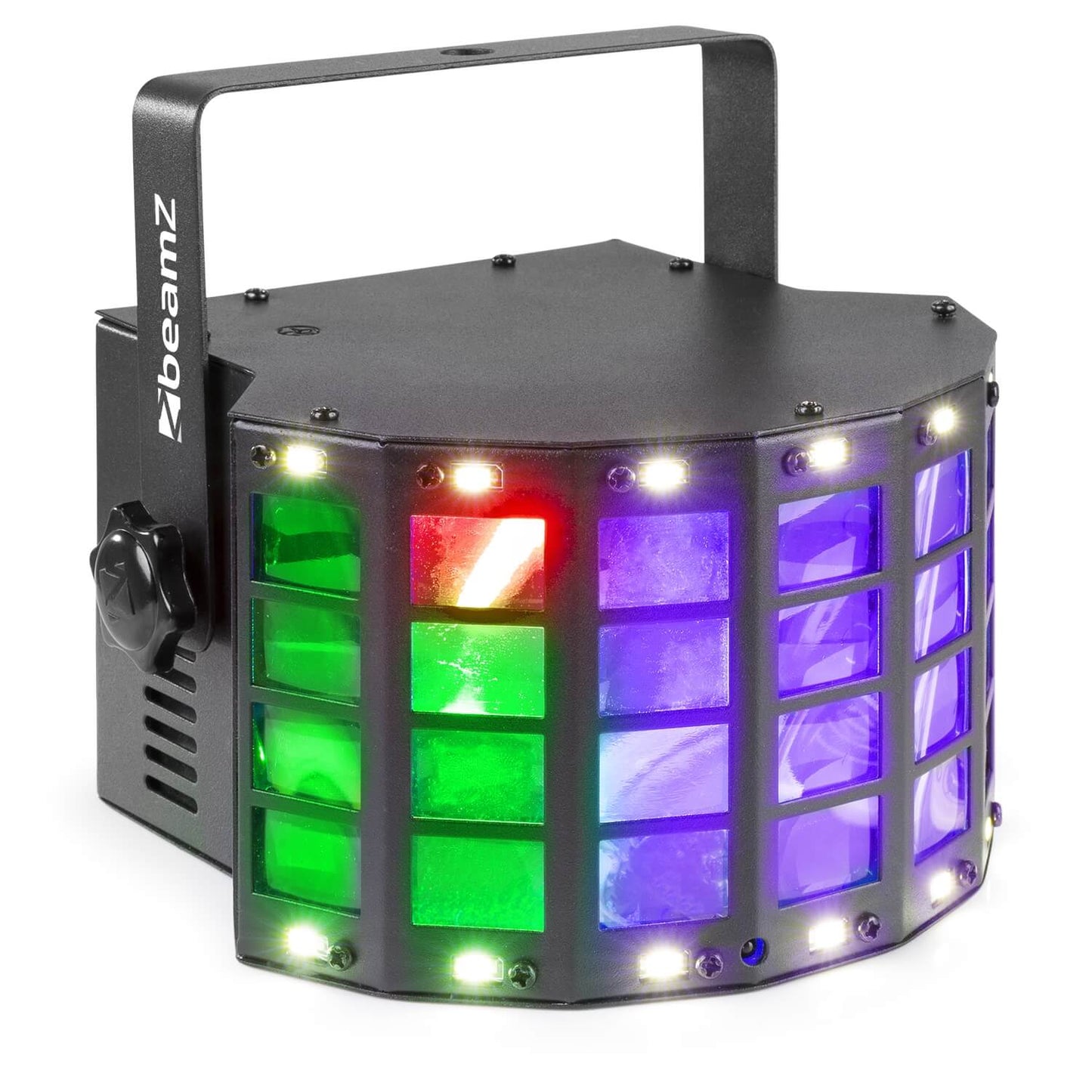 Beamz DERBYSTROBE LED with DMX product image showing side view