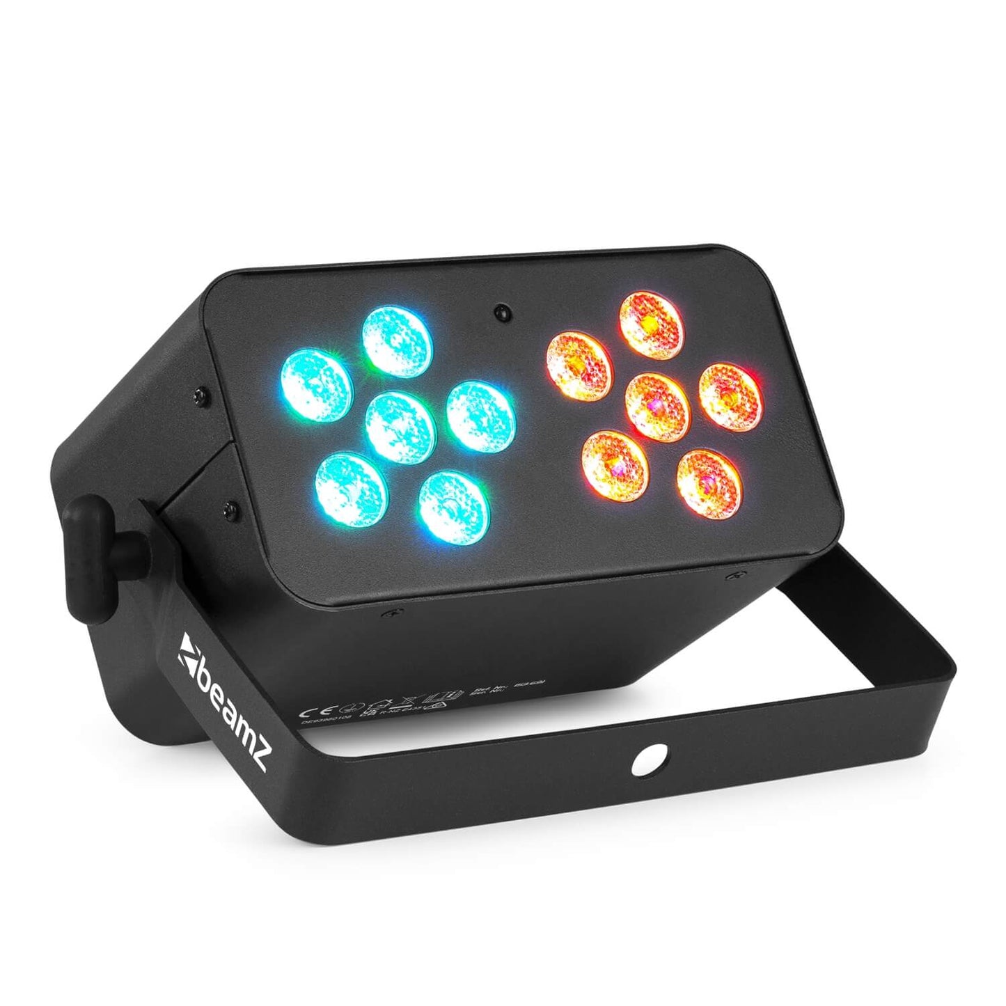 Beamz DJ BANK 124 12x4W RGBW LED Fixture with DMX and IRC - Side View