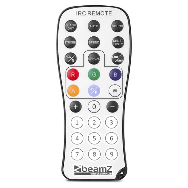 BEAMZ FINGERS7 PARTY EFFECT 7x8W 4-in-1 LED RGBW Lighting Fixture showcasing vibrant RGBW lights.