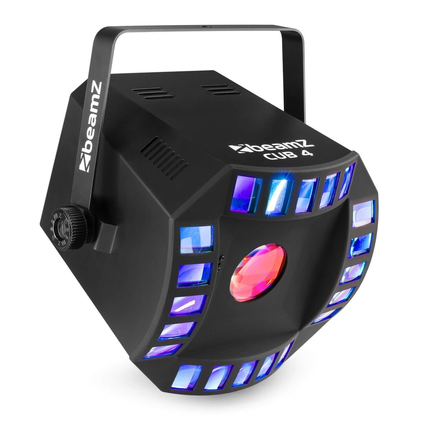 Beamz CUBE4 2x10W Quad LED + 64 RGB LEDs with DMX and IR Remote image