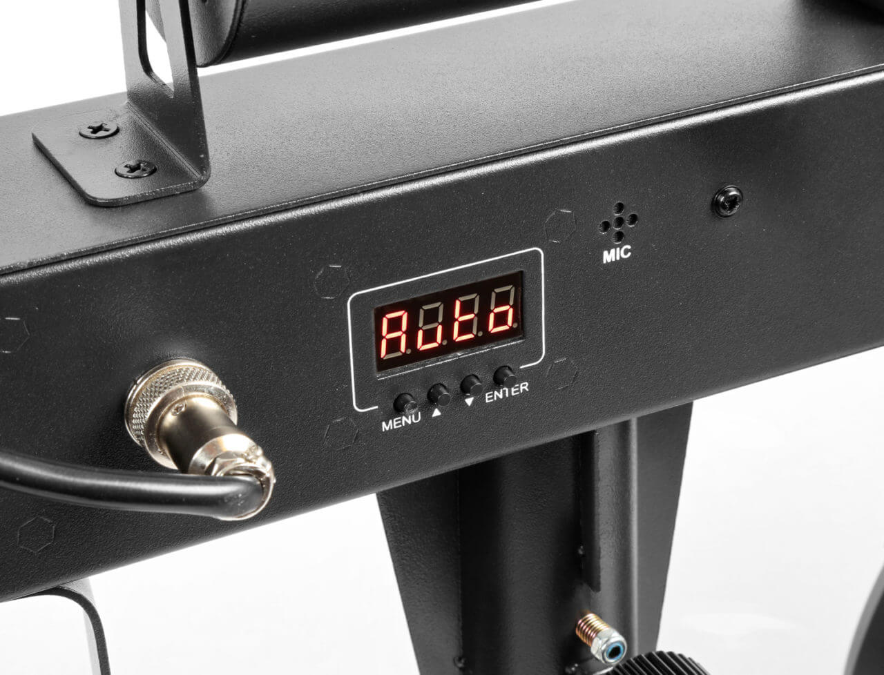 Beamz LED SHOWBAR with 2 PARs, 2 Butterflies, RG Laser, White Strobe, DMX and IRC - Product Image