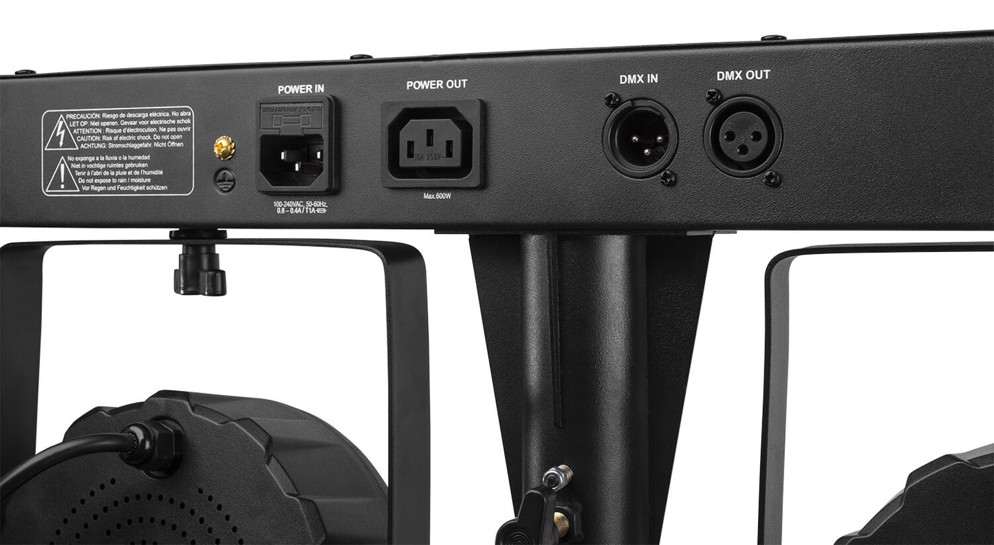 Beamz LED SHOWBAR FREE with 2 PARs (4x4-in-1), 2 Derbies, and IRC image