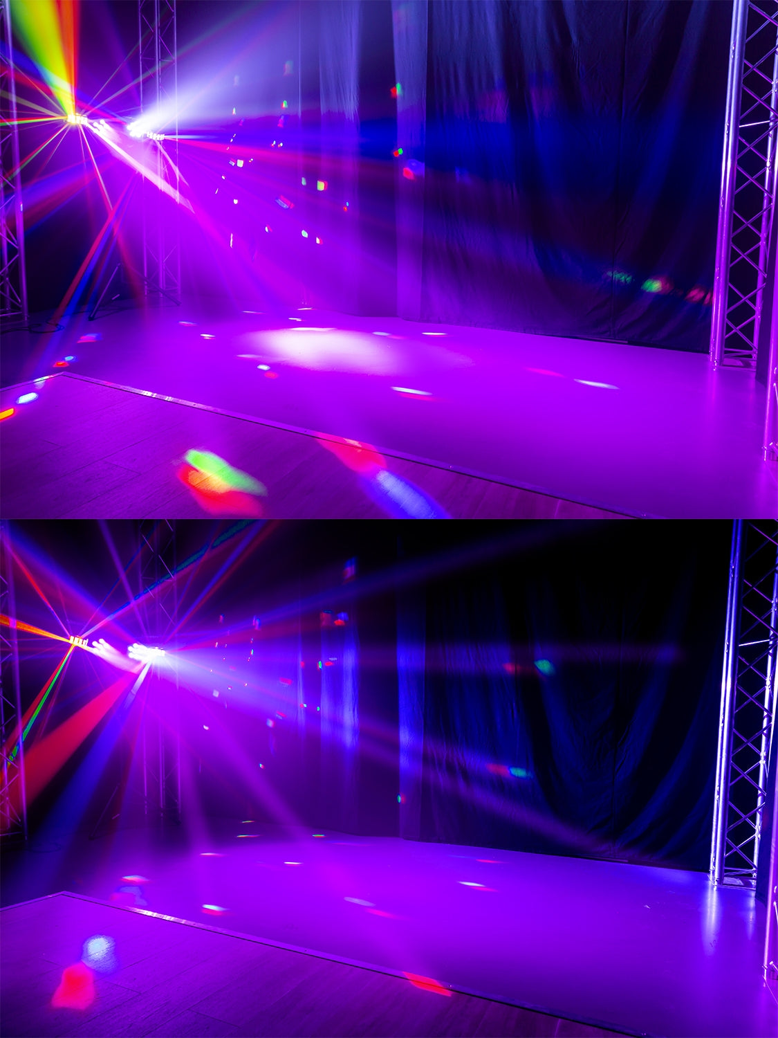 Beamz SB02 ShowBar Battery - 2x Derby and 2x PAR Lighting System