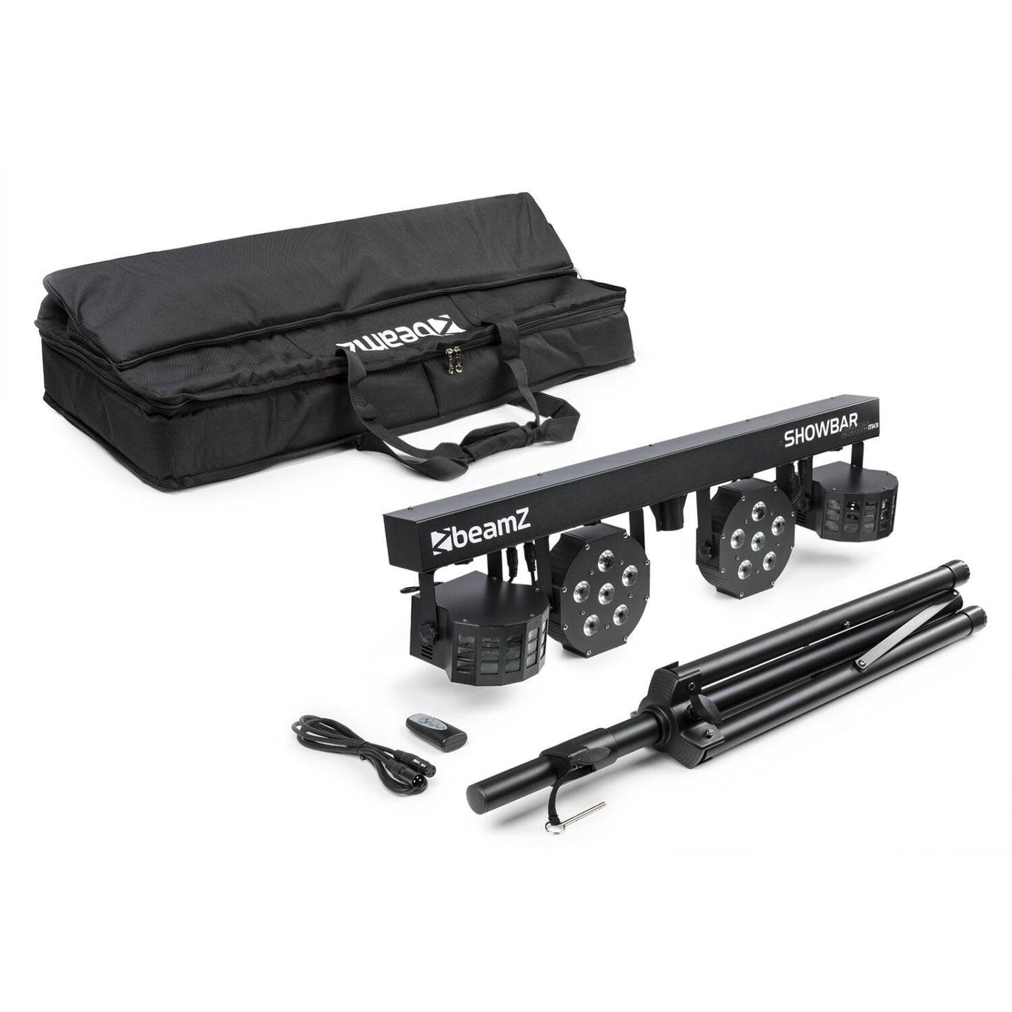 Beamz SB02 ShowBar Battery - 2x Derby and 2x PAR Lighting System