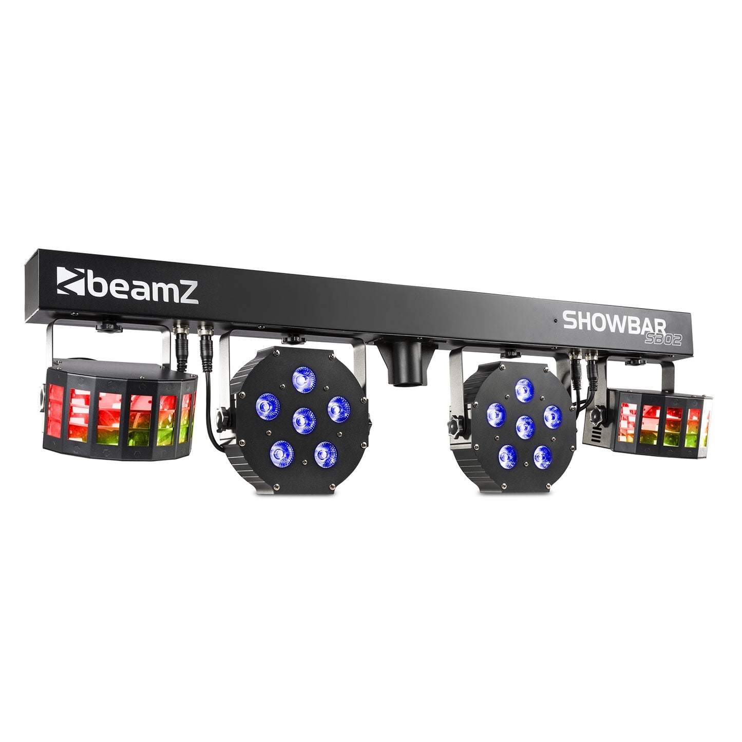 Beamz SB02 ShowBar Battery - 2x Derby and 2x PAR Lighting System