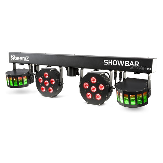 Beamz SB02 ShowBar Battery - 2x Derby and 2x PAR Lighting System