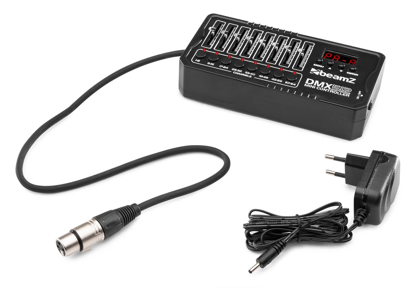 Beamz DMX-512 Mini Controller product image showing the side view
