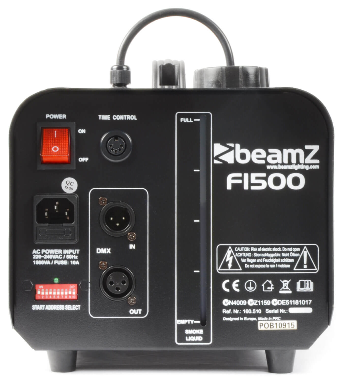 Beamz F1500 Fazer with DMX and Timer Controller product image