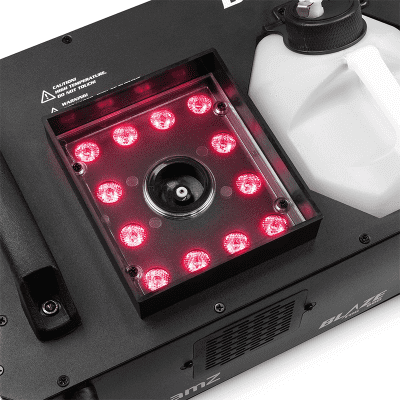 BEAMZ BLAZE800 Vertical Fogger 12x4W 4in1 LED, a professional smoke machine featuring RGB color mixing.