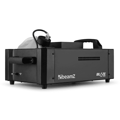 BEAMZ BLAZE1200 Vertical Fogger 1200W featuring 24x4W 4-in-1 LED lighting, showcasing its sleek design and functionality.
