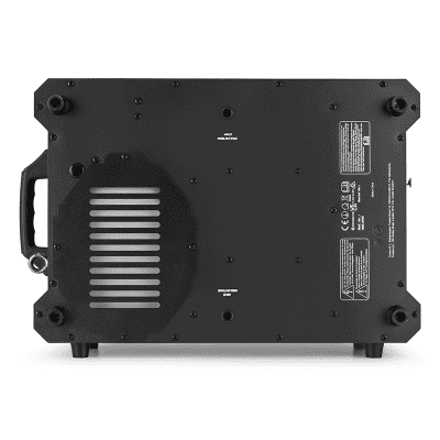 BEAMZ BLAZE1200 Vertical Fogger 1200W featuring 24x4W 4-in-1 LED lighting, showcasing its design and functionality.