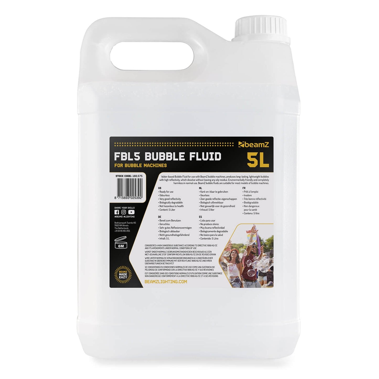 Beamz 5L Standard Bubble Liquid - Bubble liquid product image