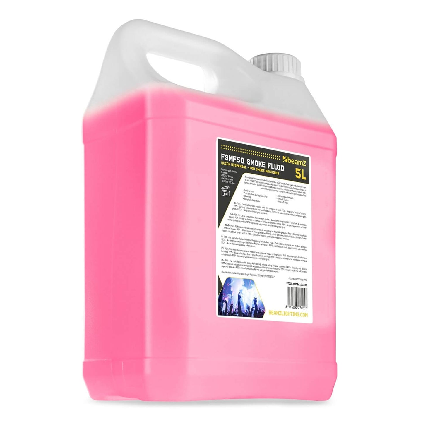 Beamz 5L Quick Dissipating CO2 Effect Smoke Liquid - image of the product packaging