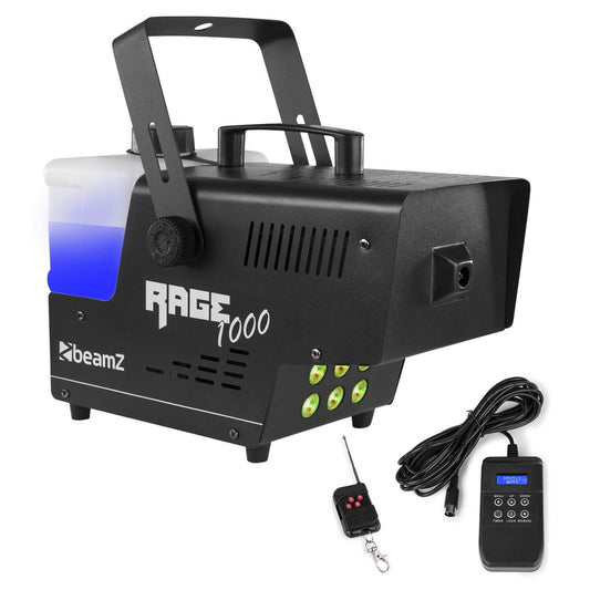 Beamz RAGE1000LED Smoke Machine with Timer Control and 6x3W 3-in-1 LEDs product image