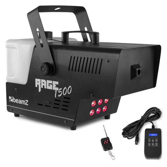 Beamz RAGE1500LED Smoke Machine with Timer Control and 6x3W 3-in-1 LEDs product image