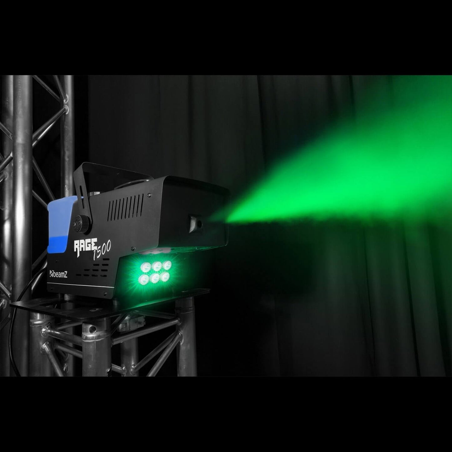 Beamz RAGE1500LED Smoke Machine with Timer Control and 6x3W 3-in-1 LEDs image