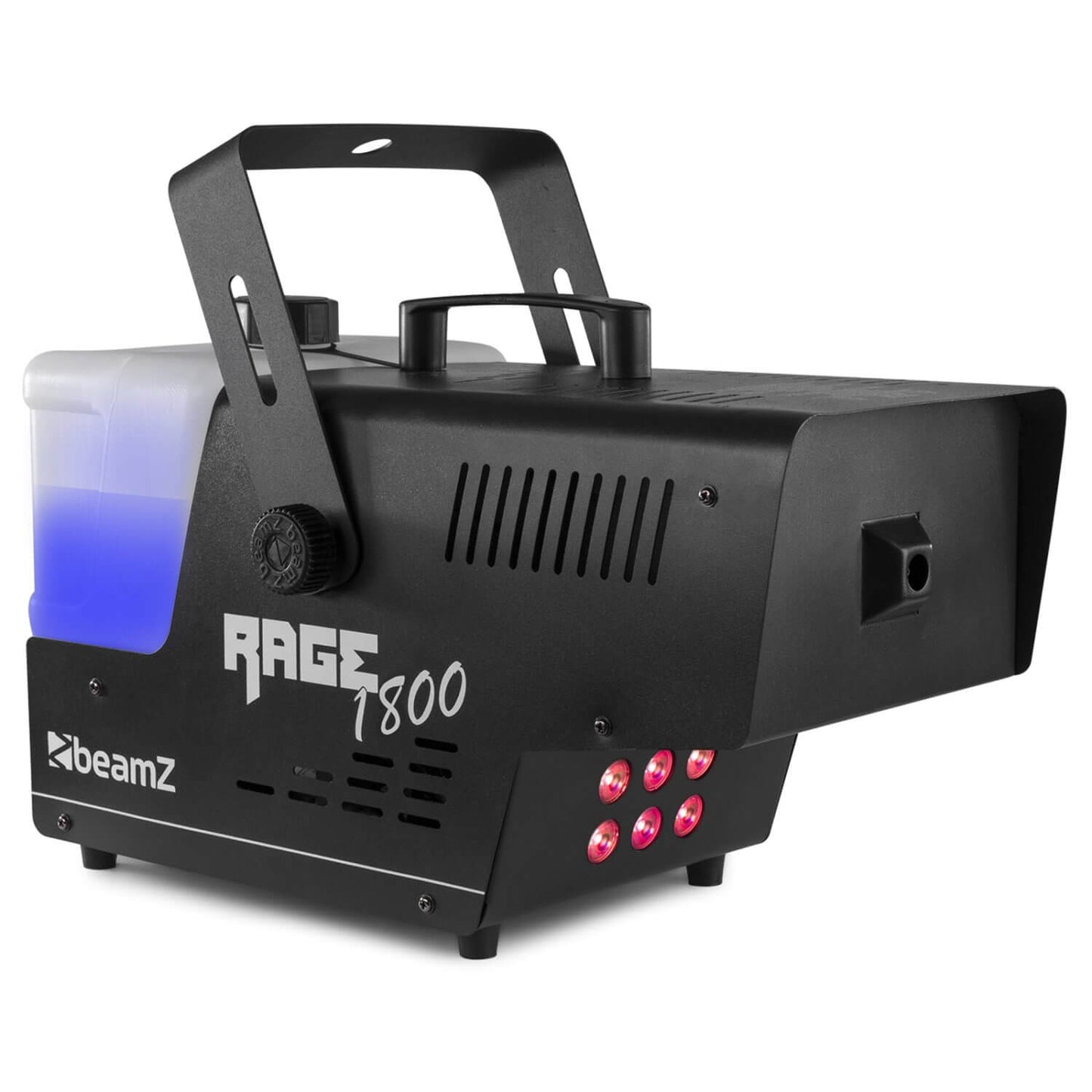 Beamz RAGE1800LED Smoke Machine with Timer Control and 6x4W 4-in-1 LEDs