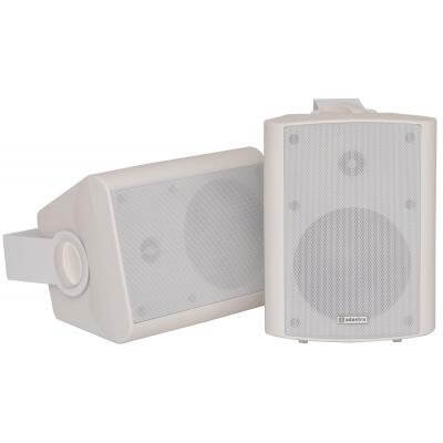 Adastra BC5A-W Active Stereo 2-Way Speaker Set in white, featuring a 30W RMS output.