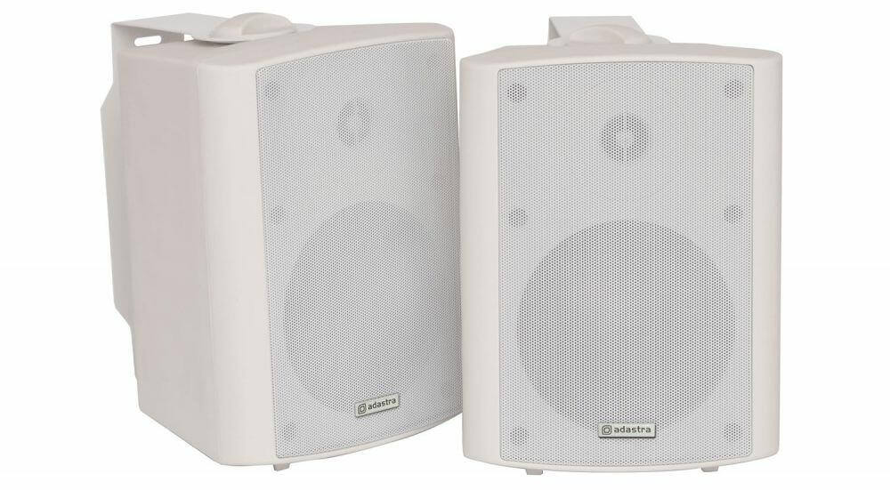 Adastra BC5A-W Active 5.25-Inch Stereo Speaker Set in White, featuring 30W RMS power output.