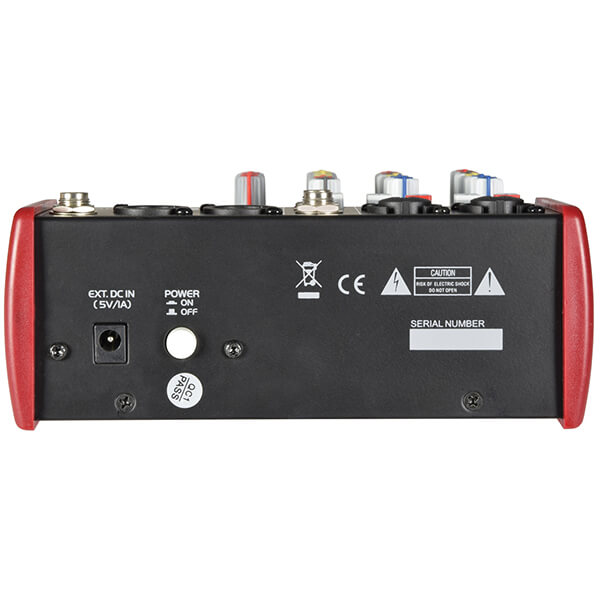 CITRONIC CSM-4 Music Mixer featuring 4 channels, Bluetooth connectivity, USB input, and MP3 playback capabilities.
