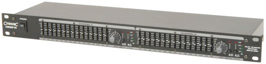 Citronic CEQ215 Dual 15-Band Graphic Equaliser for professional audio control.