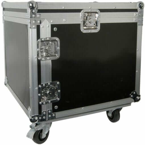 Citronic 19" 8U equipment rack case with wheels, designed for mobile mixer setups.
