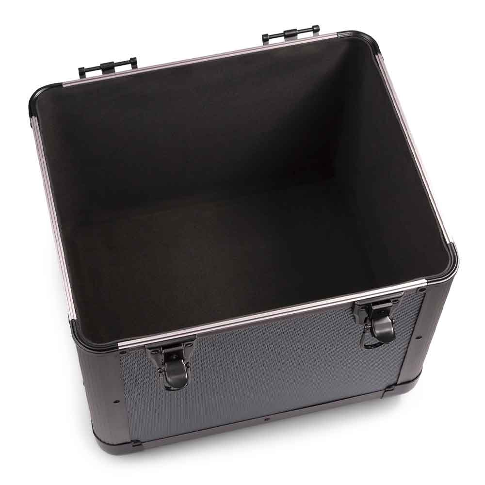 Power Dynamics RC100 12-Inch Aluminium Vinyl Record Case in silver color