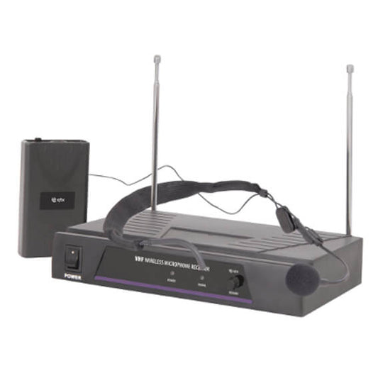QTX VN1 VHF Wireless Neckband Microphone System operating at 174.5MHz, showcasing the microphone and neckband design.