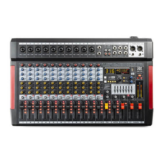 Power Dynamics PDM-T804 8-Channel Music Mixer featuring Bluetooth, MP3, USB connectivity, and 380 DSP effects.