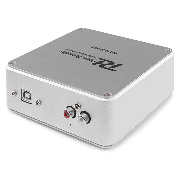 Power Dynamics PDX25 USB Audio Interface, a professional 2-in/2-out audio interface designed for home and studio recording.