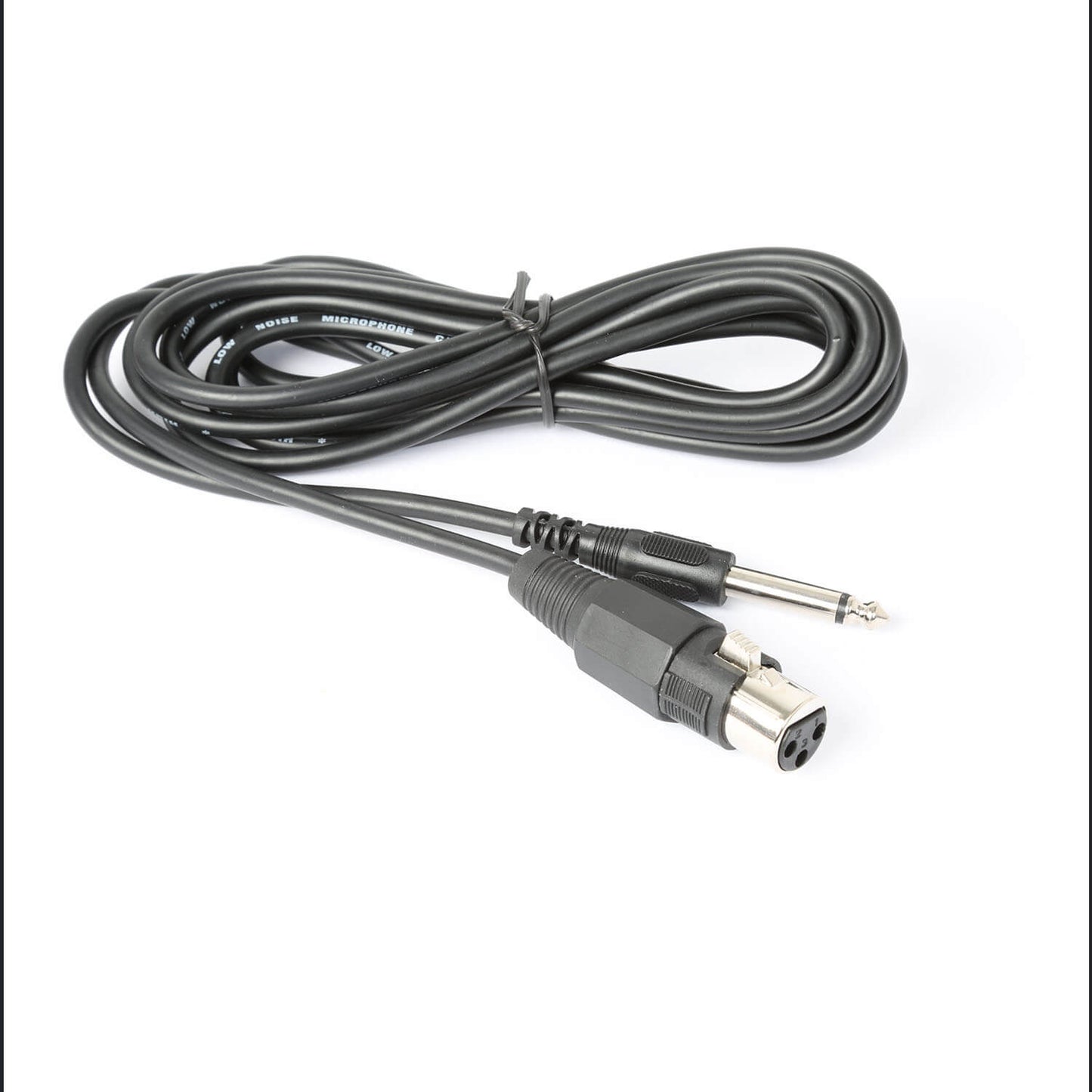 Fenton DM100 Dynamic Microphone in black color with a 6.3mm jack, designed for professional audio use.