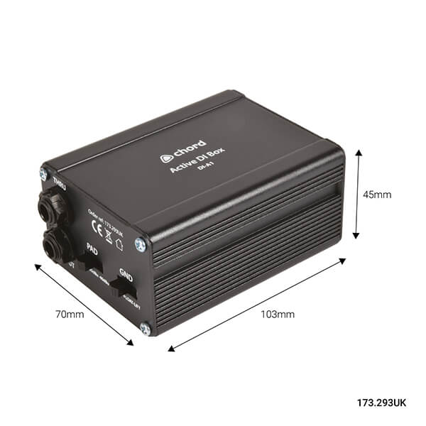 CHORD DI-A1 Active DI Box with Noise Filter for high to low impedance conversion