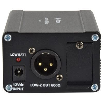CHORD DI-A1 Active DI Box with Noise Filter, designed for converting high impedance to low impedance.