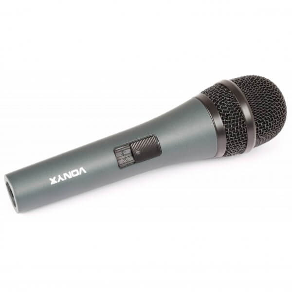 VONYX DM825 Dynamic Microphone - Cardioid vocal microphone suitable for vocals, speeches, and DJ usage.