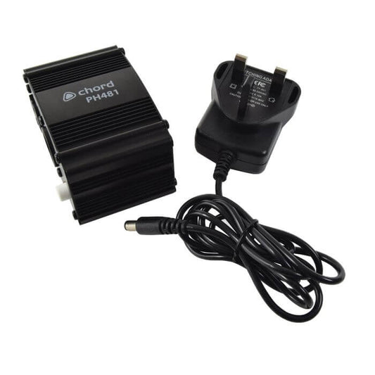 Chord PH481 Single Channel 48V Phantom Power Unit designed for condenser microphones.