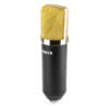 VONYX CMS400B Studio Set featuring a gold condenser microphone with an adjustable stand and pop filter.
