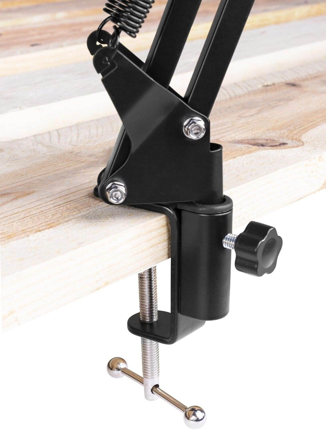 VONYX CMS300B Studio Set featuring a black USB condenser microphone with an adjustable stand and a pop filter.