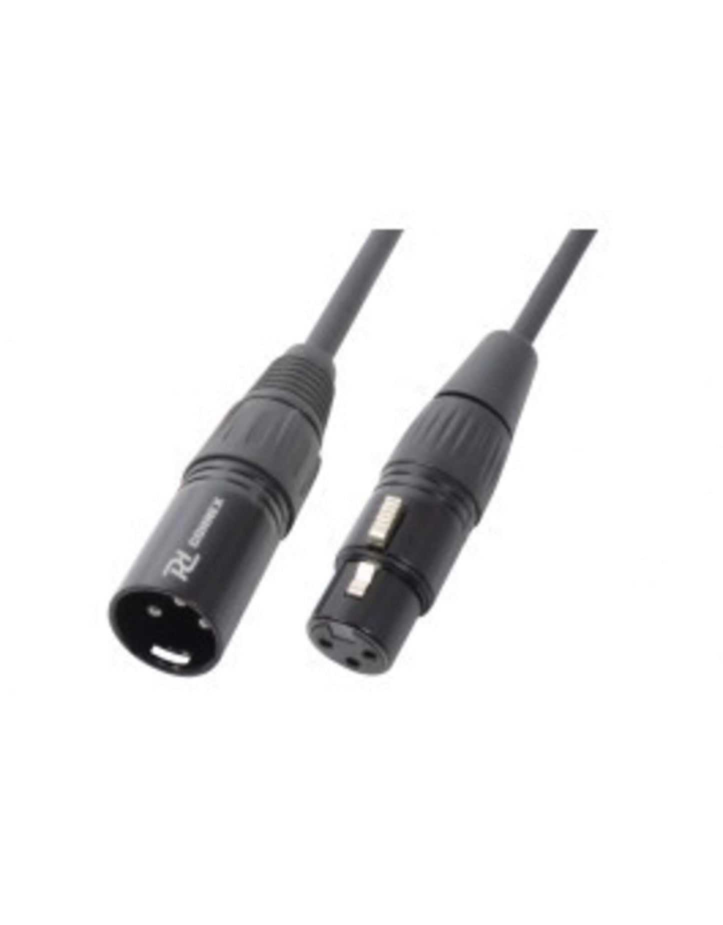 PDC CX35-20 Professional XLR Male to Female Signal Lead - 20M Black Cable
