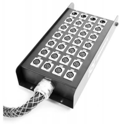 PDC CX166 Professional 24:4 XLR Stage Snake, a high-quality multi-cable designed for live and studio use.