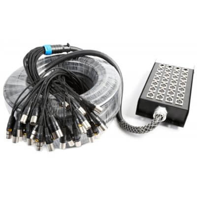 PDC CX166 Professional 24:4 XLR Stage Snake, a high-quality multi-cable designed for live and studio use.